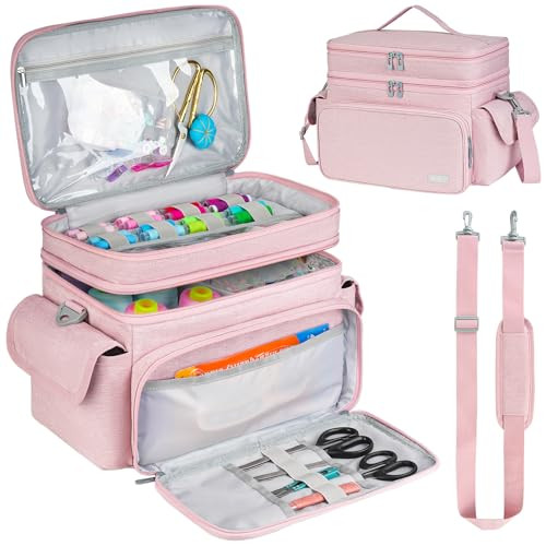 Large Sewing Supplies Organizer,Double-Layer Sewing Accessories Storage and - Picture 2 of 8
