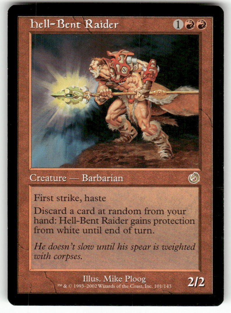 Hell-Bent Raider 101 Rare Torment Magic: The Gathering Near Mint