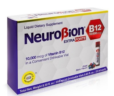 Neurobion B12 Extra Forte Vitamin B12 10,000 Mcg BERRY Flavored 10 Vials