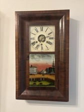 American wall clock Antique 19th Century Jerome & Co, New Haven, Connecticut USA