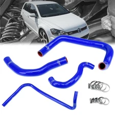 HPS Silicone Blue Radiator Hose Kit For 15-17 Volkswagen GTI 2.0L Turbo MK7