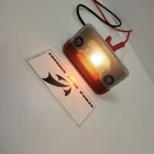 1984-1989 Toyota 4Runner Interior Courtesy Door Panel Light Red/Clear OEM
