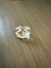 Swarovski Crystal Mini Clamshell With Clear Pearl