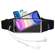 Running Belt,Fanny Pack Fits Phones UP to 6.5" for Women One Size, Black