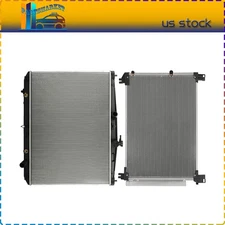 Fit For 2014-2016 Toyota Highlander Aluminum Radiator and AC Cooling Condenser