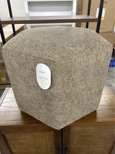 Hex Upholstered Ottoman Tan - Threshold