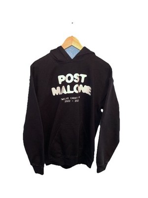 RARE 2022 Post Malone Twelve Carrat Tour Black & White Hoodie Size Medium