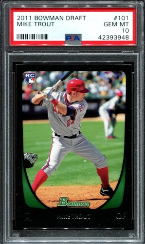 2011 Bowman Draft Mike Trout #101 Rookie RC PSA 10