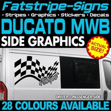 fits Fiat Ducato Graphics Stickers Decals Camper Van Motorhome MWB L2 CHECKER