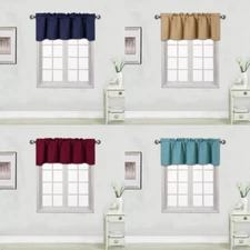 1 PANEL 100% THERMAL  BLACKOUT VALANCE WINDOW CURTAIN 18" LENGTH TVLO