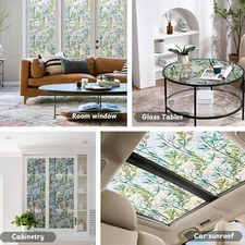 Window Privacy Film Stained Glass Window Film 3D Decorative Window Cling,Sun ...