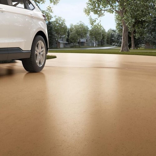5 gal White Self-Priming 1-Part Epoxy Satin Concrete Garage Floor Driveway Paint - Picture 2 of 10