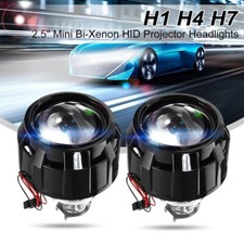 2x 2.5 Bi-xenon Hid Projector Retrofit Headlight Lens Head Lamp H1 H4 Diy Kit 2x 2.5 Bi-xenon Hid Projector Retrofit Headlight Lens Head Lamp H1 H4 Diy Kit