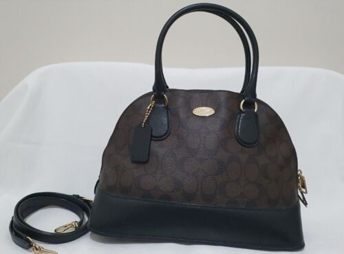 New Without Tags: Coach Katy Signature Canvas Leather Dome Satchel Handbag - Picture 1 of 6