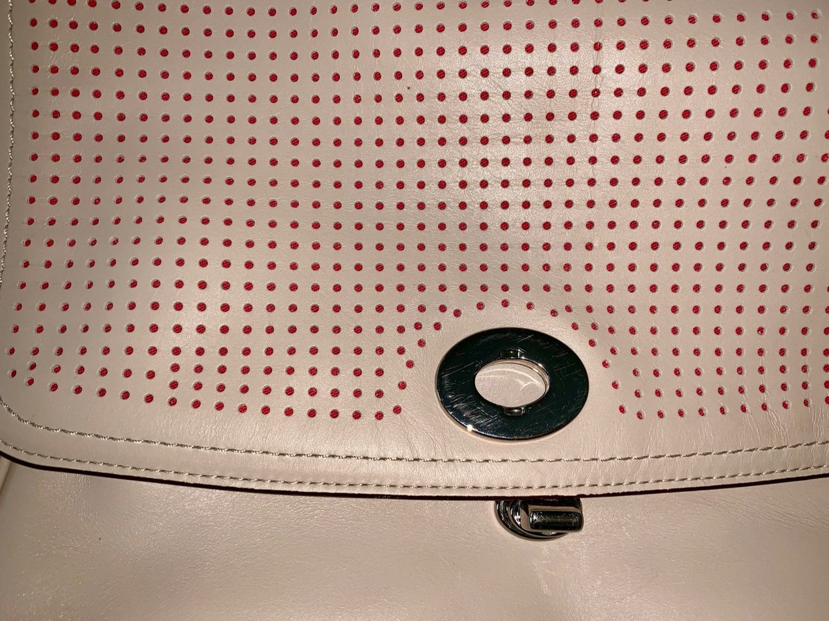 COACH LEGACY PERFORATED LEATHER ROMY CONVERTIBLE TOP HANDLE BAG