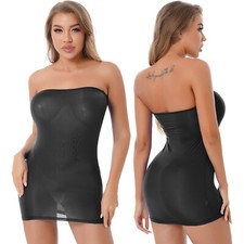 Women's Hollow Out See-through Mini Dress Sexy Backless Bodycon Dresses Clubwear
