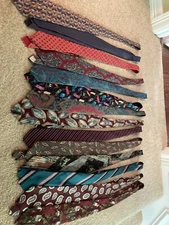 Lot of 14 Ties - Nordstrom Van Husen Mark Pendleton - Most Are Silk Neck Ties