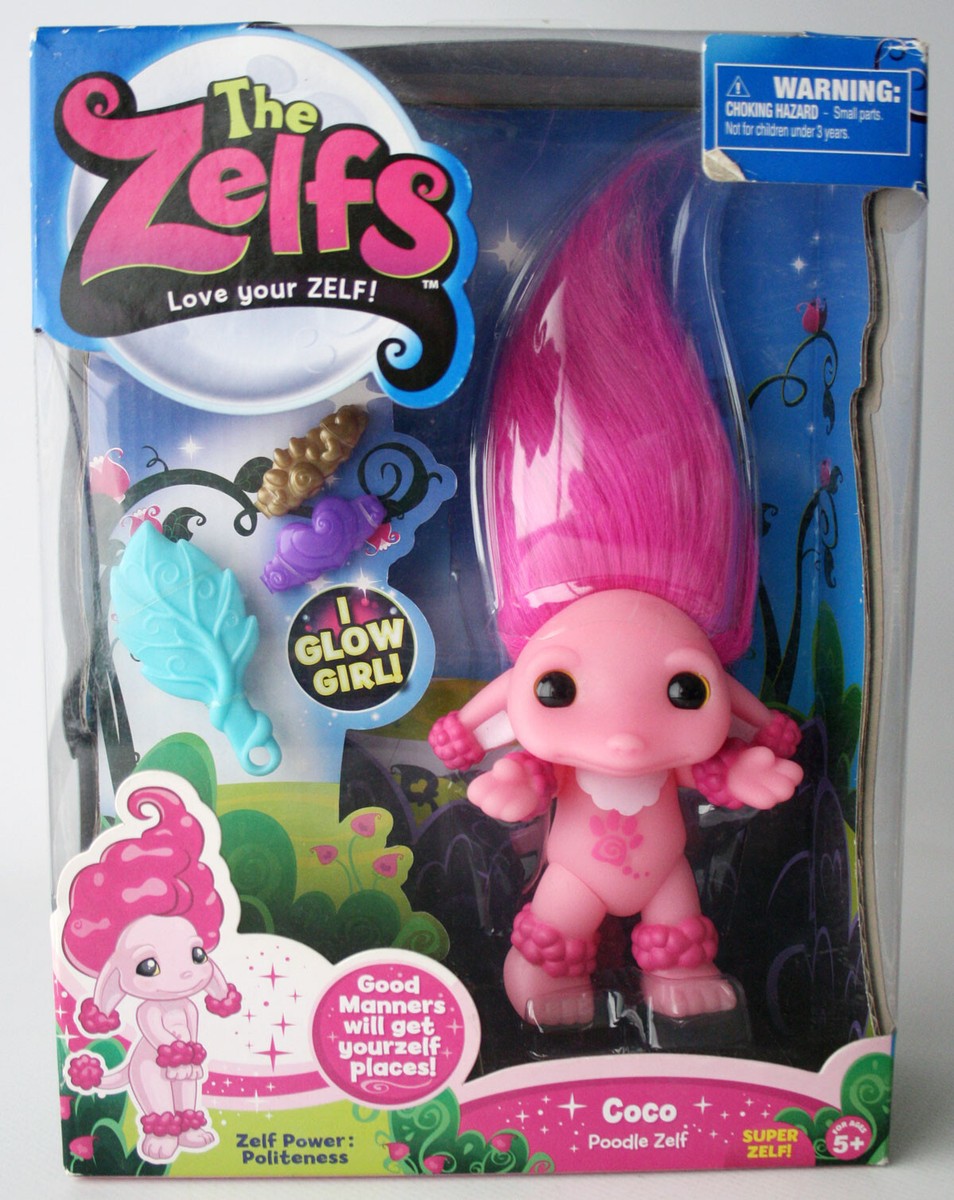 RARE THE ZELFS COCO SUPER POODLE ZELF GLOW DOLL FIGURE MOOSE NEW