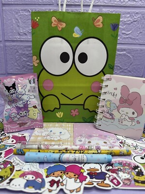 SANRIO Geschenktüte Notizbuch Schreibwaren Hello Cinnamoroll Blind Gummi Textmarker