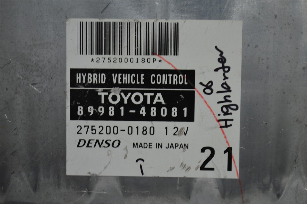 バイイーページ 2006 Toyota Highlander Hybrid Vehicle Control Unit HVC 664-5A1