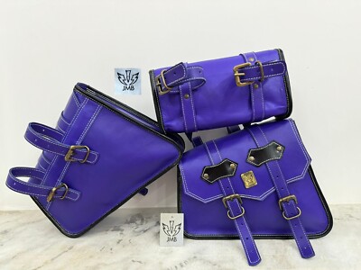 JMB  Motorrad Oldtimer Ziegenleder 3 Satteltasche Schwinge vorne Werkzeugtasche