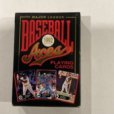 Major League Baseball Poker Playing Cards 1992 Deck 54          k