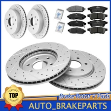 Front & Rear Drilled Rotors Brake Pads for Nissan Frontier Xterra Suzuki Equator