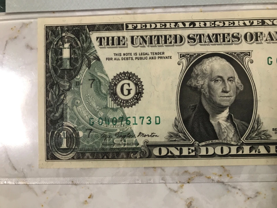 ERROR NOTE 1 DOLLAR PMG65EPQ,GEM BU, PARTIAL OFFSET PRINTING FROM BACK TO FRONT - Image 2 of 4