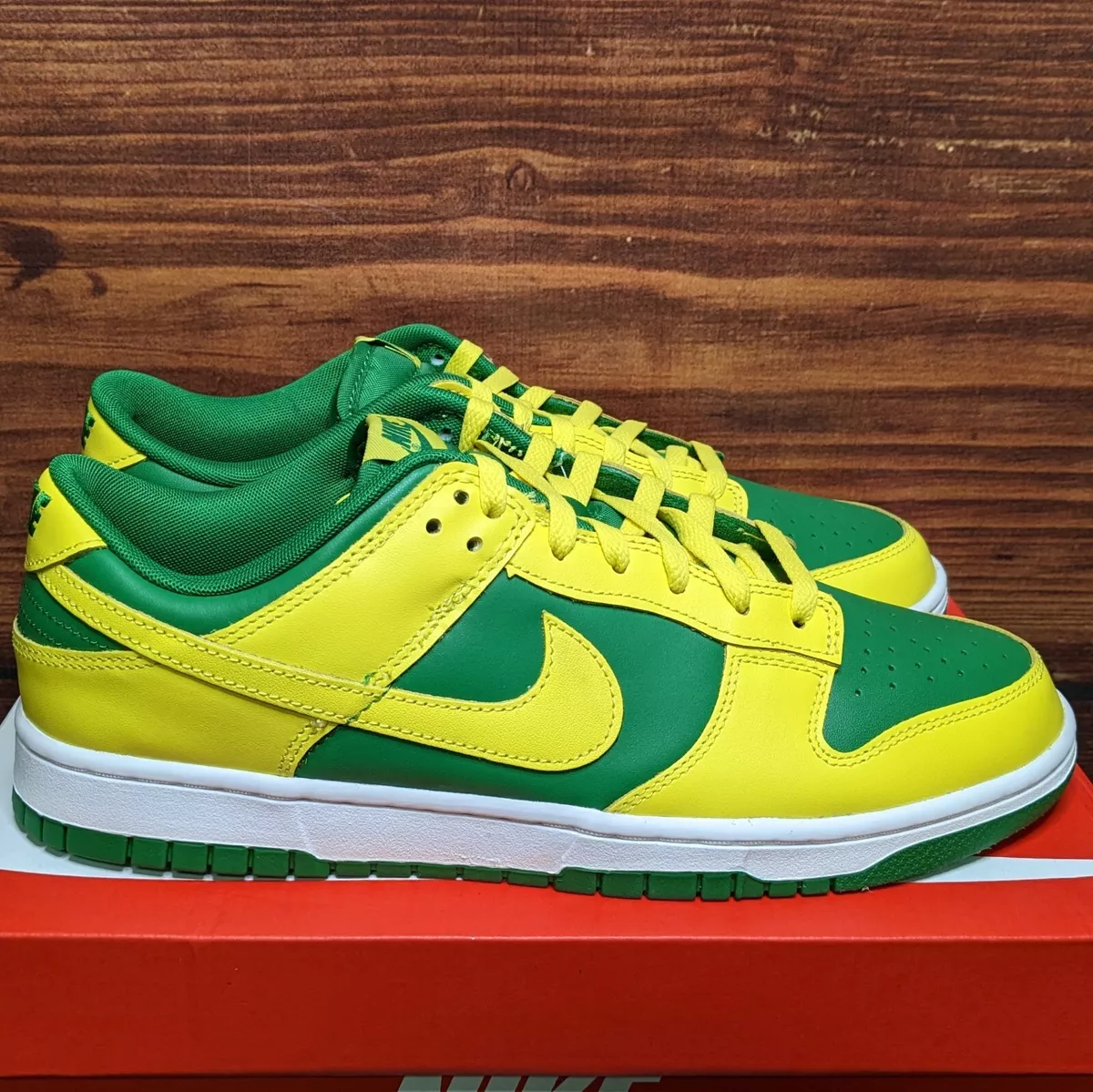 Nike Dunk Low Retro BTTYS Men's 11.5 Reverse Brazil Oregon Green Yellow  shoes