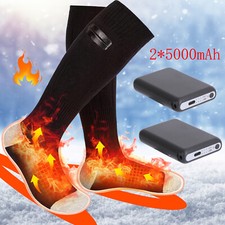 Electric Heated Socks Rechargeable 5000mAh Battery Thermal Winter Ski Foot Warm