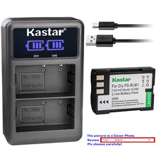 Kastar Battery LCD Dual Charger for Olympus BLM-1 BLM-01 BLM1 Olympus E-520 E520