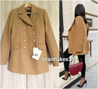zara mid camel coat