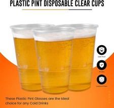 Disposable Full Half Pint Cups - Pint to Brim- Recyclable -CE Marked- Reusable