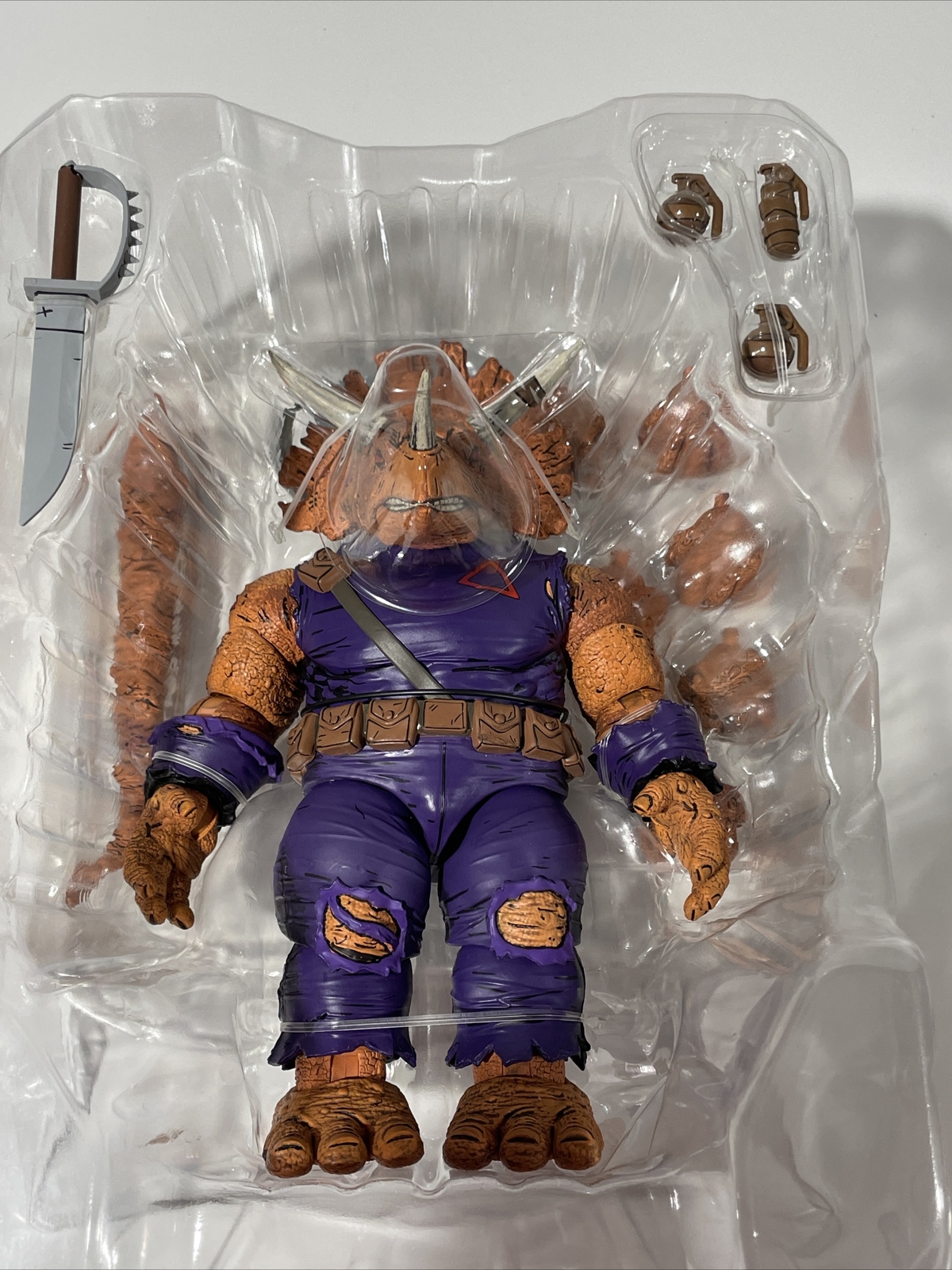 NECA TMNT Triceraton ZOG Giant Figure Eastman and Larid's Haulathon New