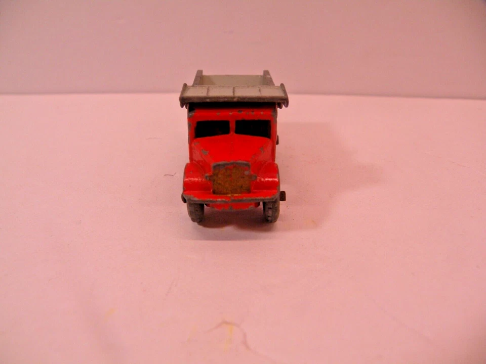 Vintage Matchbox MOKO LESNEY Gray Wheels #6A Orange Gray Quarry Dump Truck - Image 2 of 4