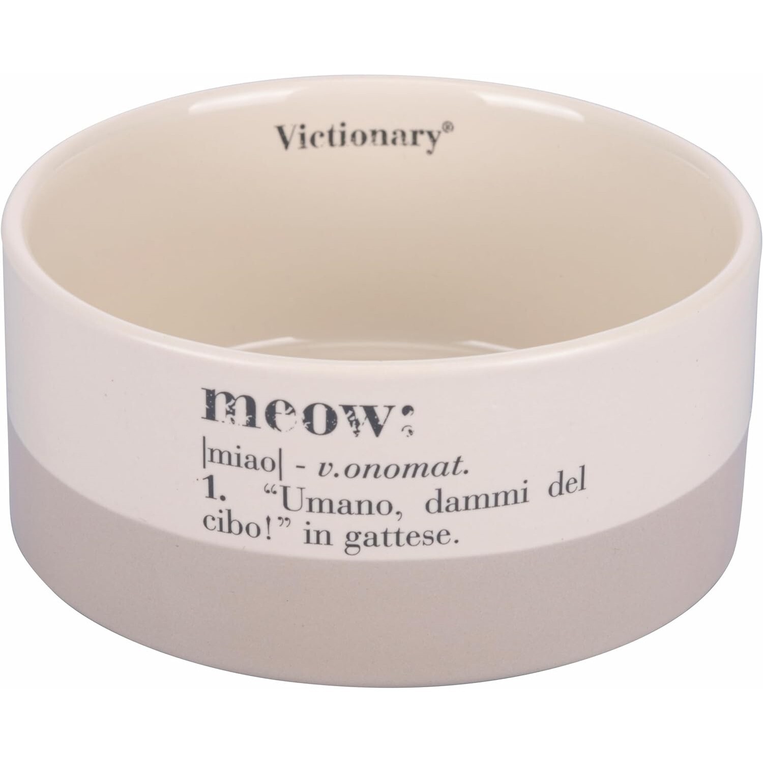 Villa D’Este Home Small Bowl for Cats 600 ml in Stoneware Dictionary MEOW