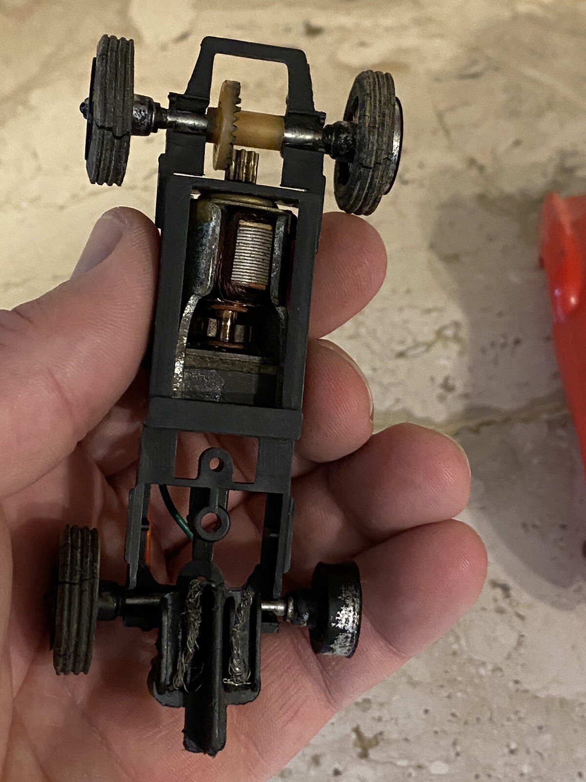 Lot of Vintage Strombecker Slot Car Parts 2 Eldon Slot Car Bodies Read