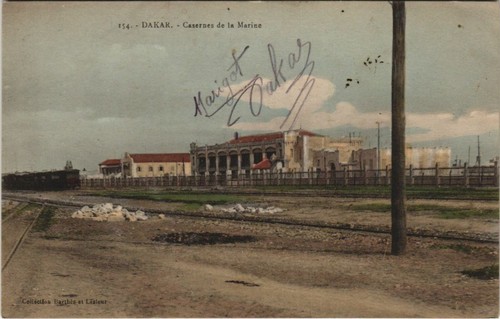 Carte Postale Ancienne – Dakar Sénégal – La Gare – Noir Et Blanc – Début 1900