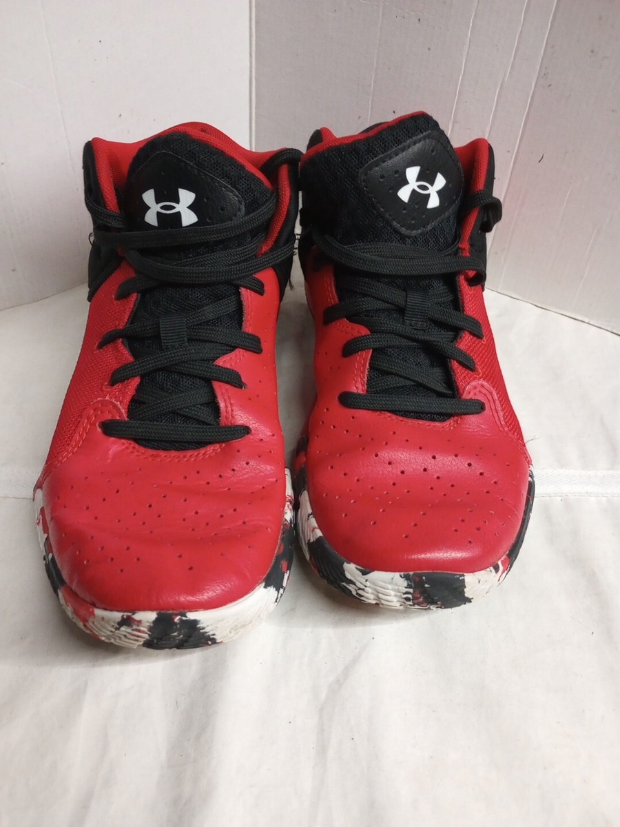Under Armour Boys Jet 21 3024794-800 Red Basketball Shoes Sneakers