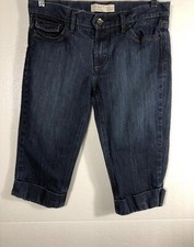 Old Navy Mid Rise Knee Length Cuffed Denim Shorts Size 8 EUC