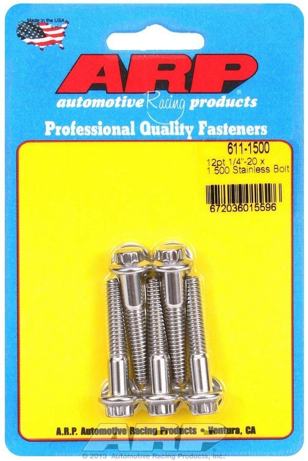 ARP Bolt Kit - 12pt (5) 1/4-20 x 1.500 ARP Bolt Kit - 12pt (5) 1/4-20 x 1.500