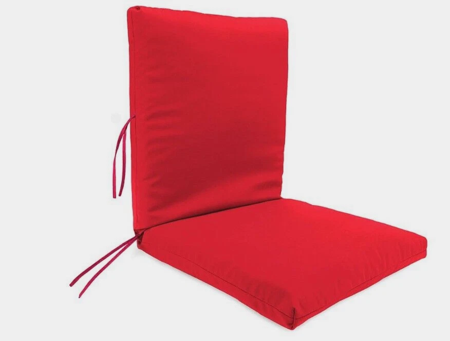 Plow Hearth Polyester Hinged Chair Cushion w Ties 19x36x2.5