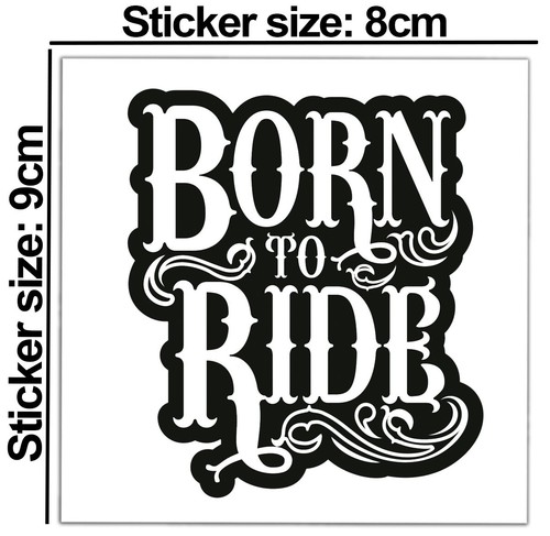 2 adesivi in vinile Born to Ride sticker auto moto moto bici - Foto 2 di 6