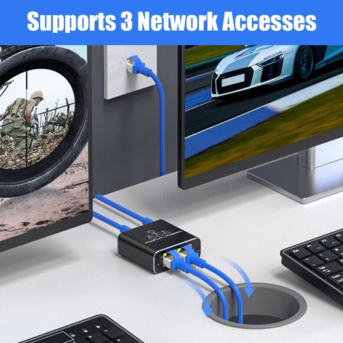 Adattatore Sdoppiatore Ethernet 1000Mbps Cavo RJ-45 Rete LAN Internet 1 IN 4 Uscite - Foto 2 di 23