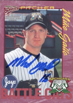 2000 Michigan Battle Cats MIKE GALLO Signed Card autograph AUTO ASTROS