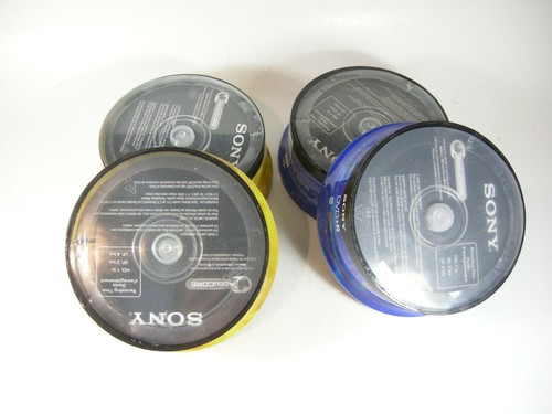 SONY 100 Pack DVD+R DVD-R 120 Minutes Blank 4.7 1-16x Recordable Disc NEW Sealed - Picture 2 of 2