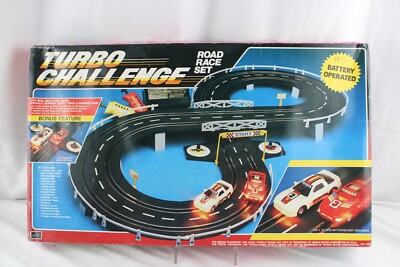 Turbo Challenge Road Race Set battery Operated Nissan 300ZX Toyota