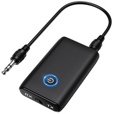 Aux Bluetooth Adapter for Car, 2 in 1 Bluetooth Transmitter Receiver, Portabl...