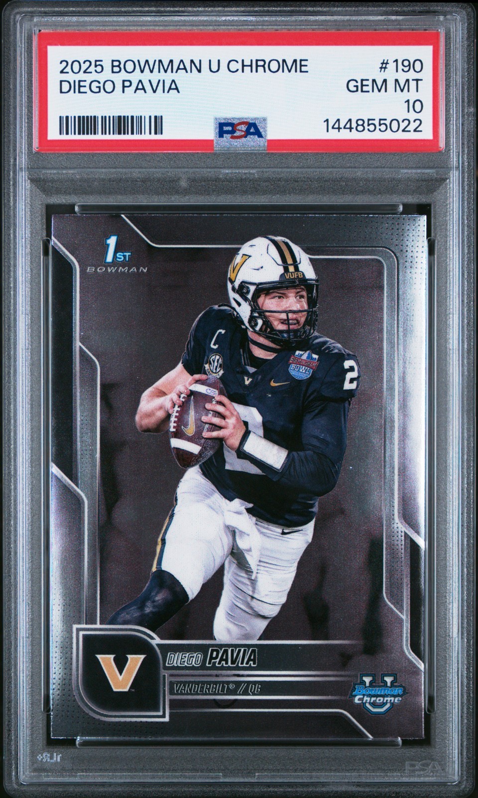 2025 Bowman U Chrome Diego Pavia 1st #190 PSA 10 Gem Mint Vanderbilt