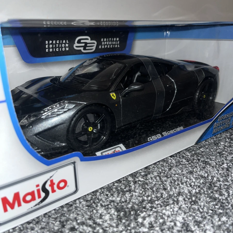 NUEVO Maisto - Ferrari 458 Edición Especial Especial - Blu Swaters Envío y devolución gratuitos 1:18 Foto 2 de 4